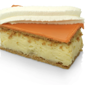 Oranje slagroom tompouce