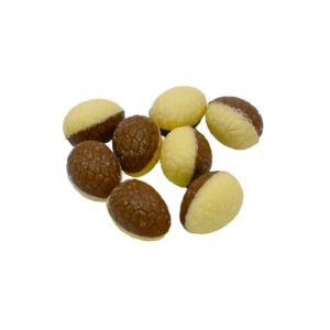 Chocolade Paaseitjes Massief Melk/Wit (+- 100 gram)