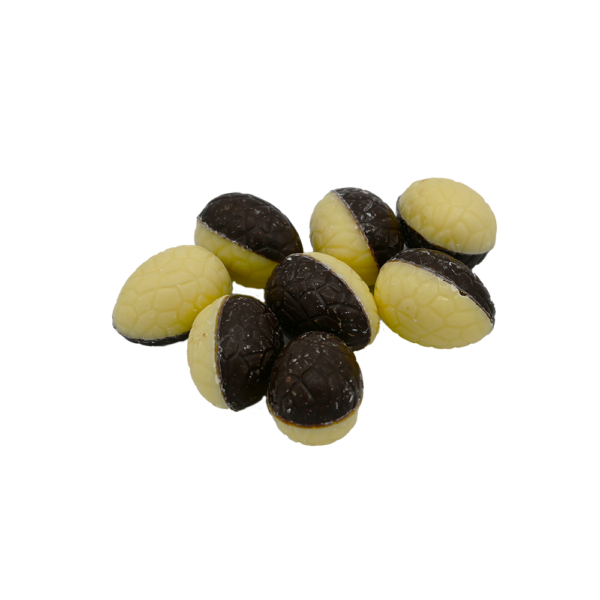 Chocolade Paaseitjes Massief Wit/Puur (+- 100 gram)